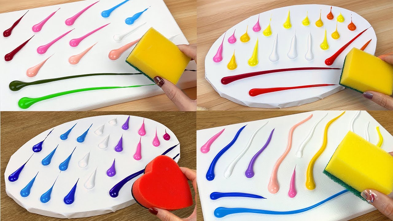 4 SUPER Easy Painting Ideas | Easy Acrylic Painting Tutorial Compilation