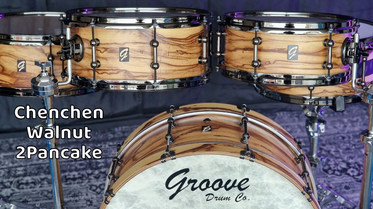 DEMO - Groove Drum Co. Double Pancake Chenchen Walnut Drums