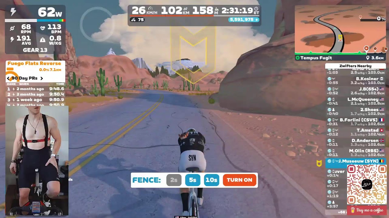 Zwift - Group ride 126 - The SYN 100