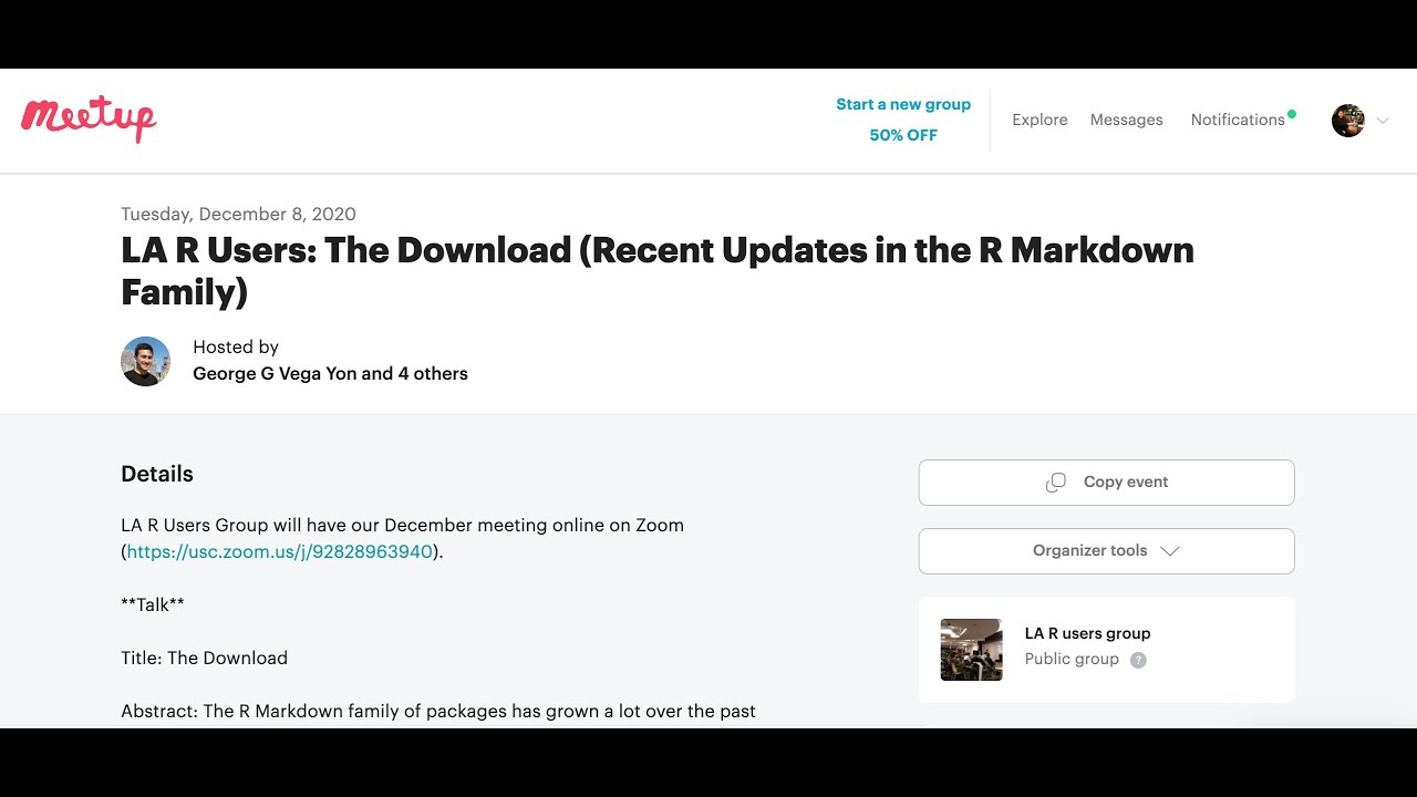 The Download (Recent Updates in the R Markdown Family) - LA R Users Meetup Dec 8, 2020