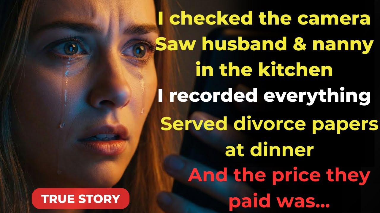 My husband was on the kitchen table with our nanny. I recorded it and made my plan..