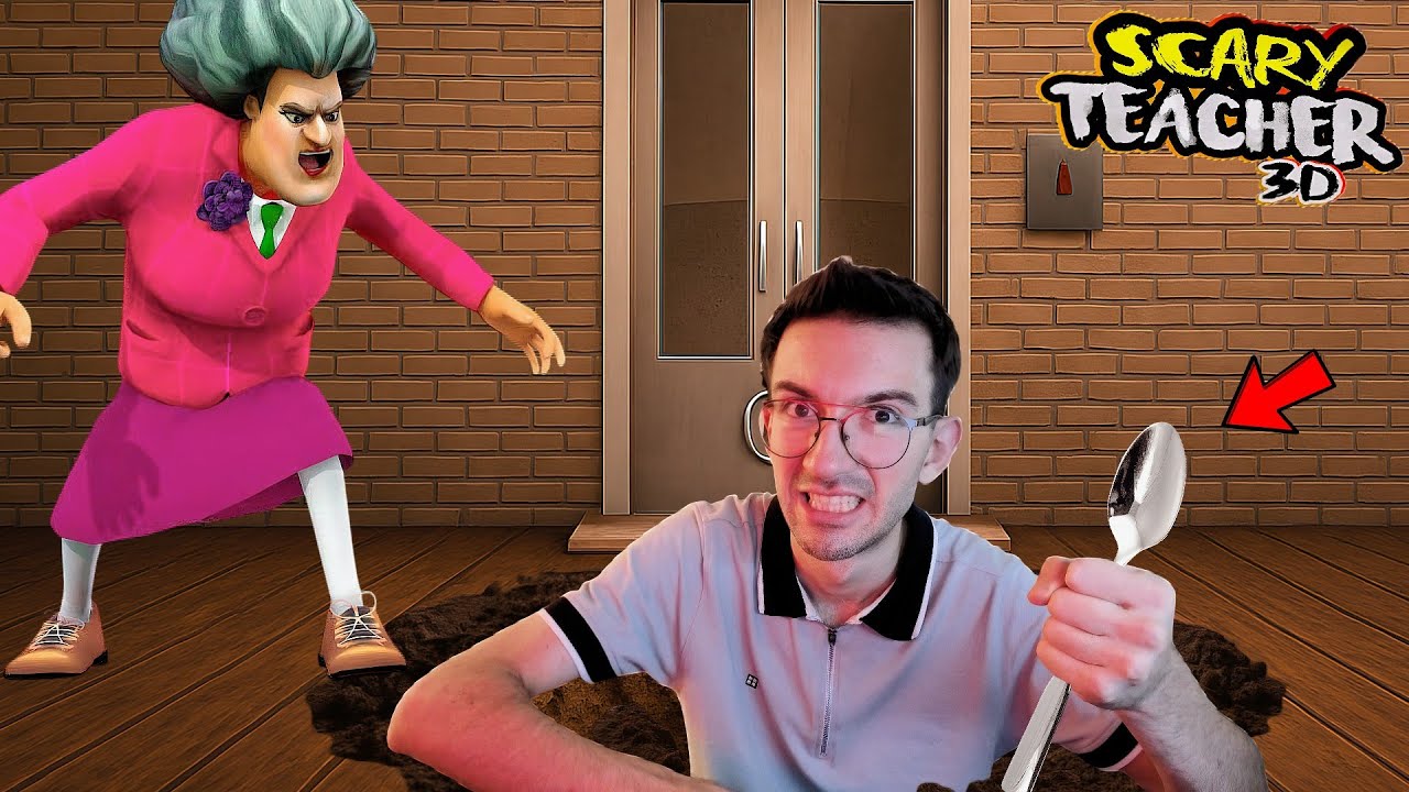 PEMBELİ ÇİRKİN ÖĞRETMENİ SİNİRLENDİRMEK ! (Scary Teacher 3D)