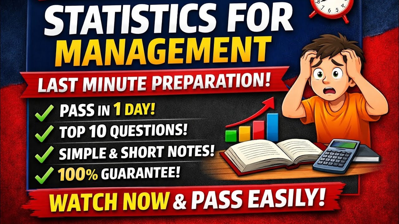 Statistics for management important questions 1to 5 units explanation easily 