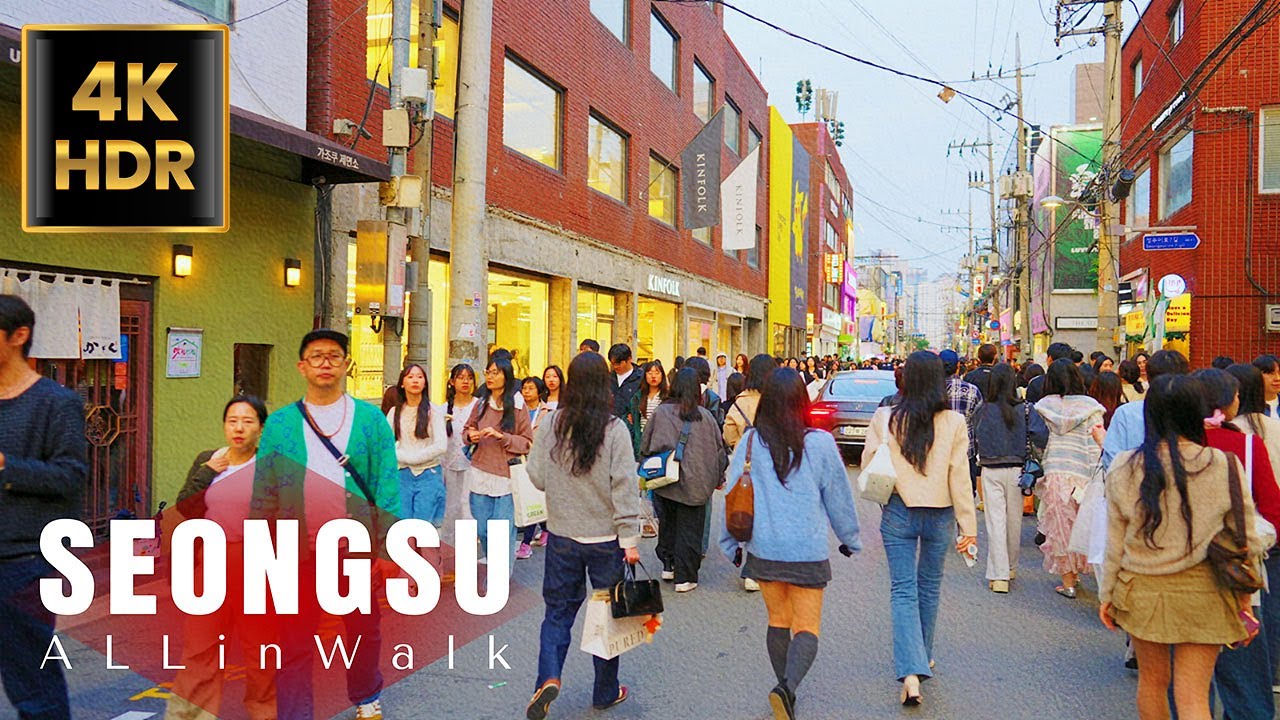 4K Seoul Hot Places - Weekend Walk from Seoul Forest to Seongsu-dong Cafe Street