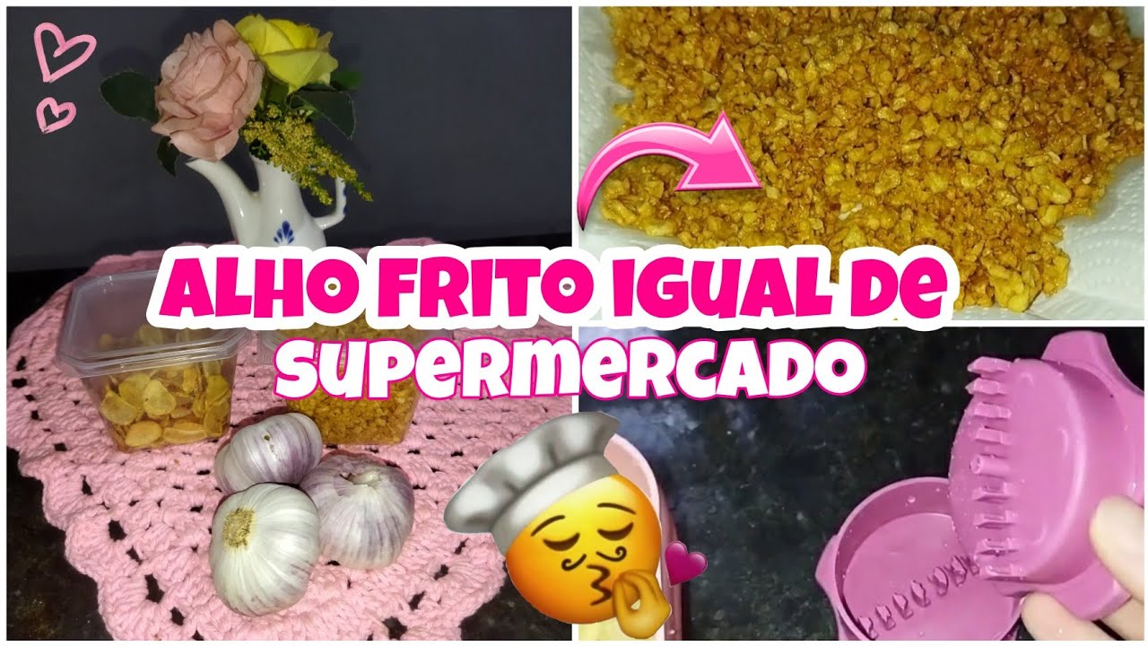 Como fazer alho frito igual de supermercado/Alho em lâminas//Sharlene Regina