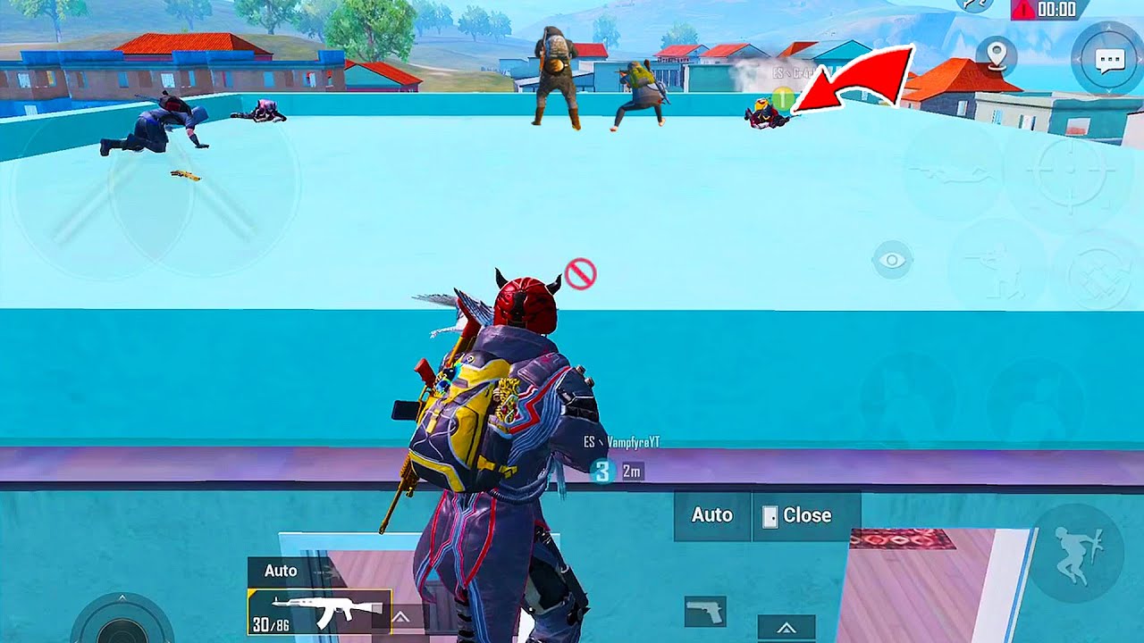 100 iQ Fight against Most DANGEROUS Campers of Blue COMPOUND trick in PUBG Mobile