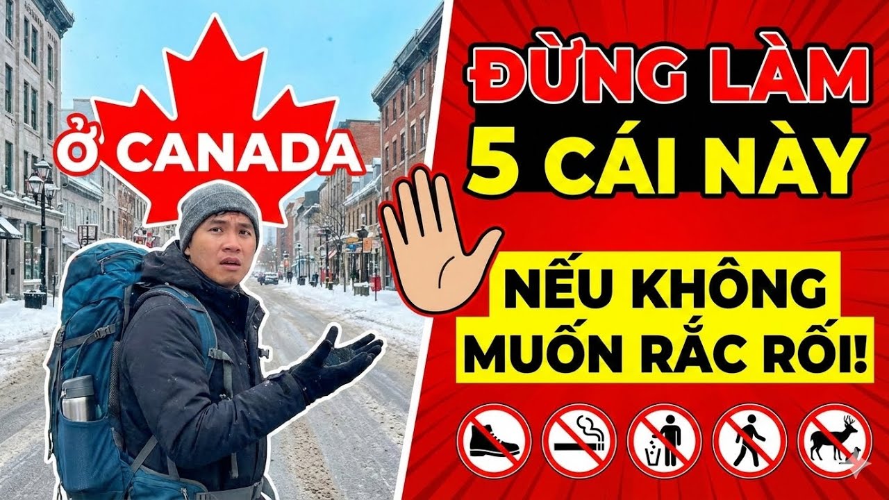 Ở Canada, Đừng Làm 5 Cái Này Kẻo Rắc Rối