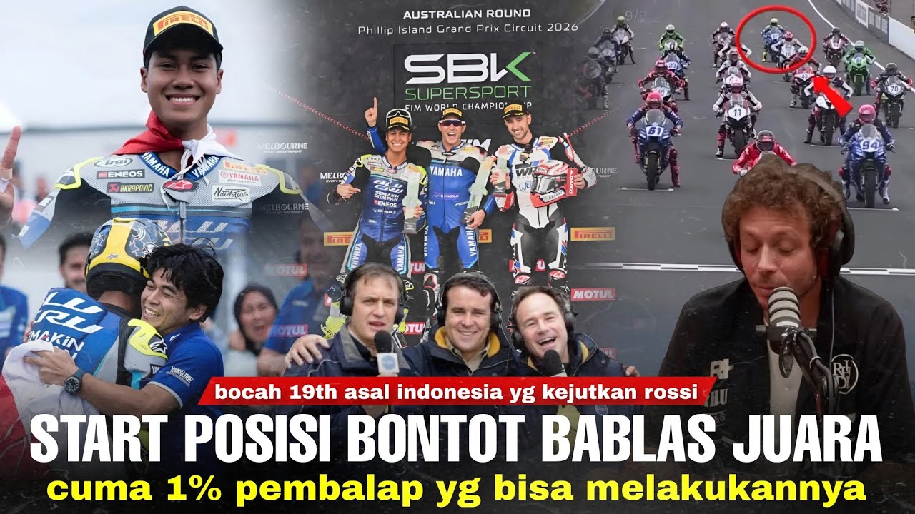 Rossi Geleng2, Komentator Tersendal2 Suaranya: 'Aldi Mahendra' Start Posisi Terakhir tp Bisa Podium