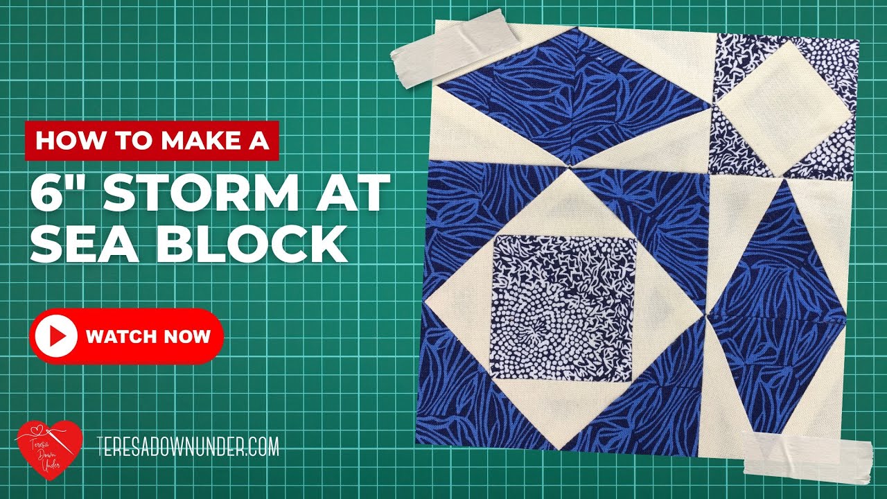 How to make a 6 inch storm at sea quilt block
