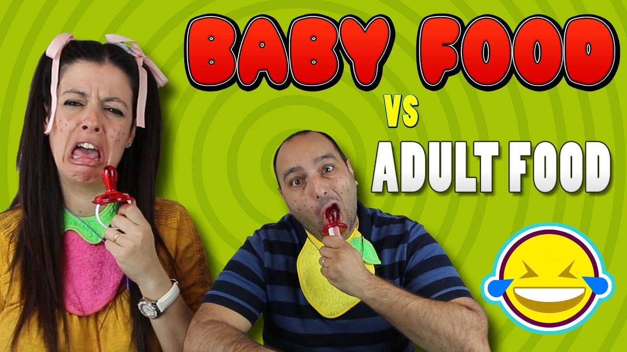 BABY FOOD vs ADULT FOOD!!! Comida de bebe vs comida de adulto!!!