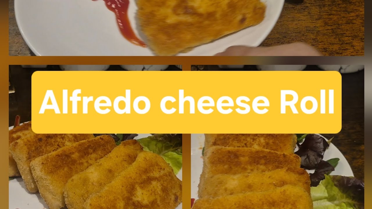Alfredo Cheese Roll #Golden Fried Alfredo Cheese Rolls#Crunchy on the outside