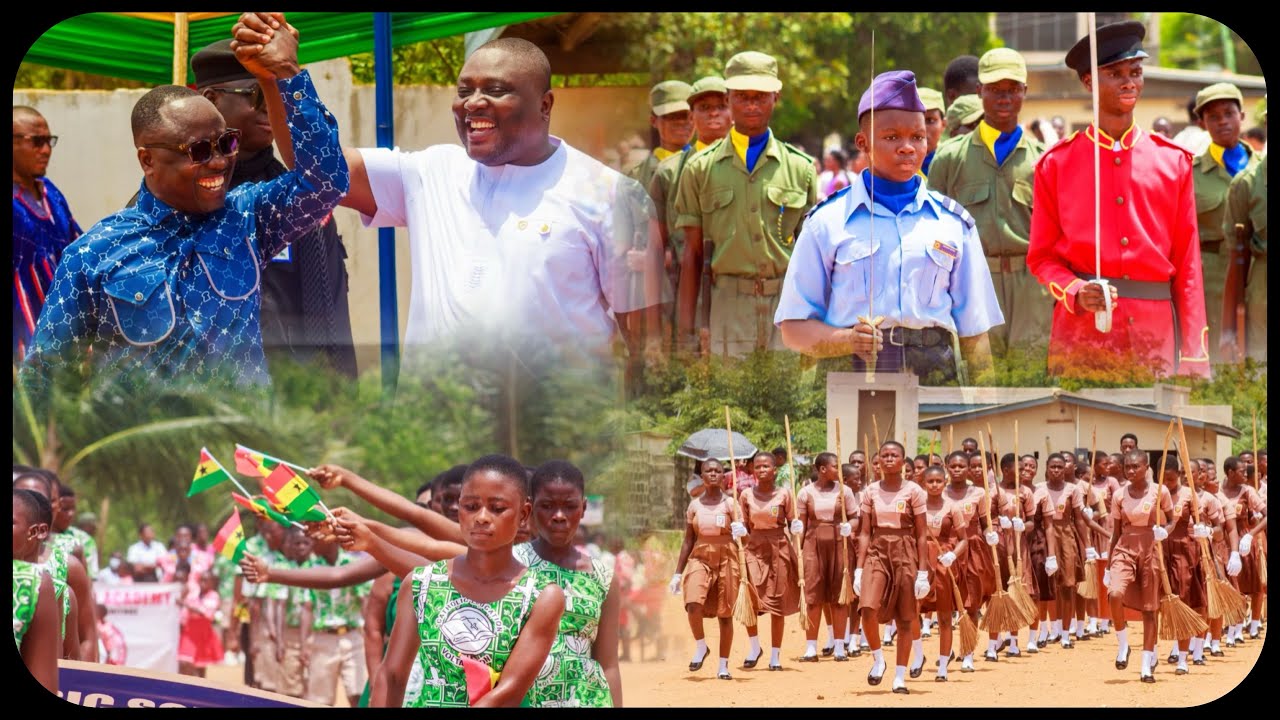 Ghana’s 67th Independence Anniversary March past at keta ￼senior high school.