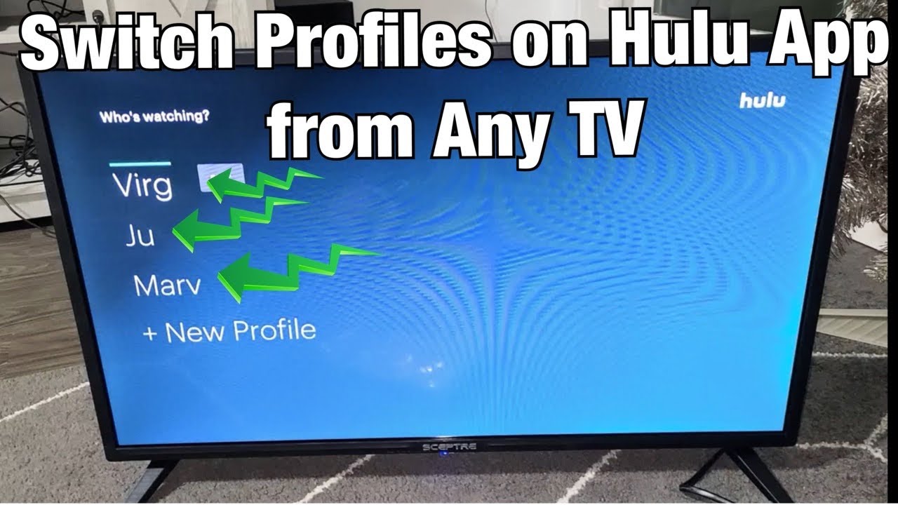 Как сменить профиль в приложении Hulu на телевизоре