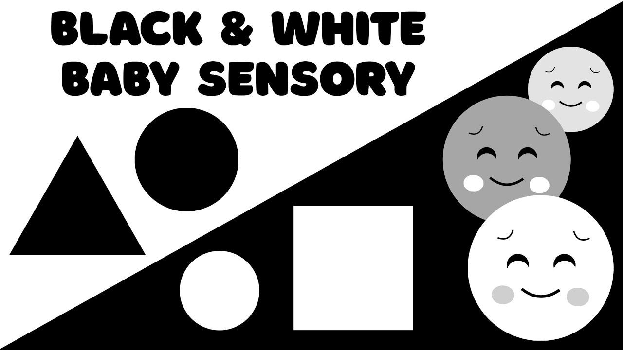 Baby Sensory Video | Babies First Shapes in Black & White | High Contrast Visual Stimulation