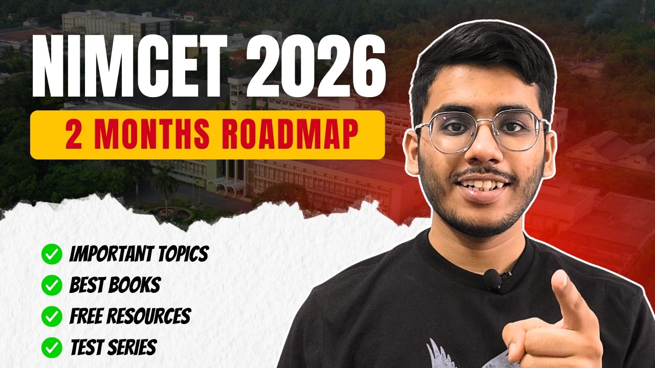 NIMCET 2026 - 2 Months Roadmap 💯 | Best Books, Free Resources and Test Series for NIMCET 2026