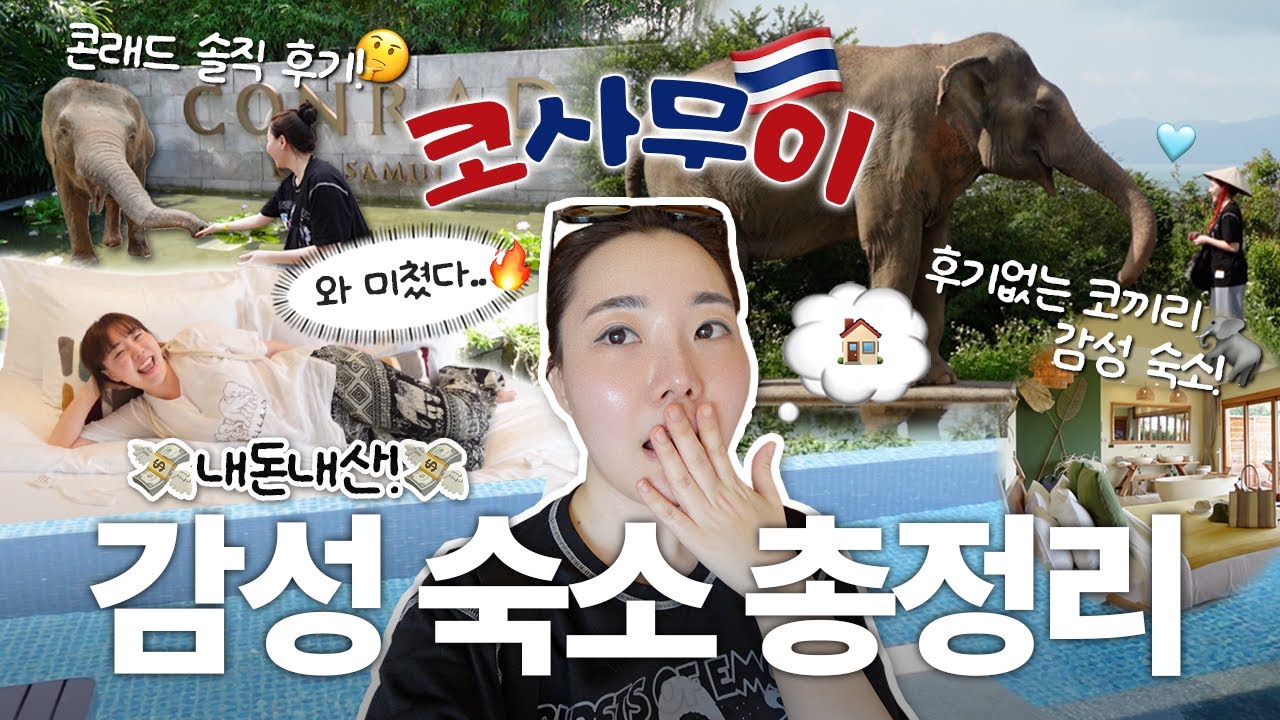 신혼여행 2탄 코사무이편!🇹🇭역대급 코끼리 풀빌라 숙소부터🐘 콘래드 솔직후기 까지 !❤️
