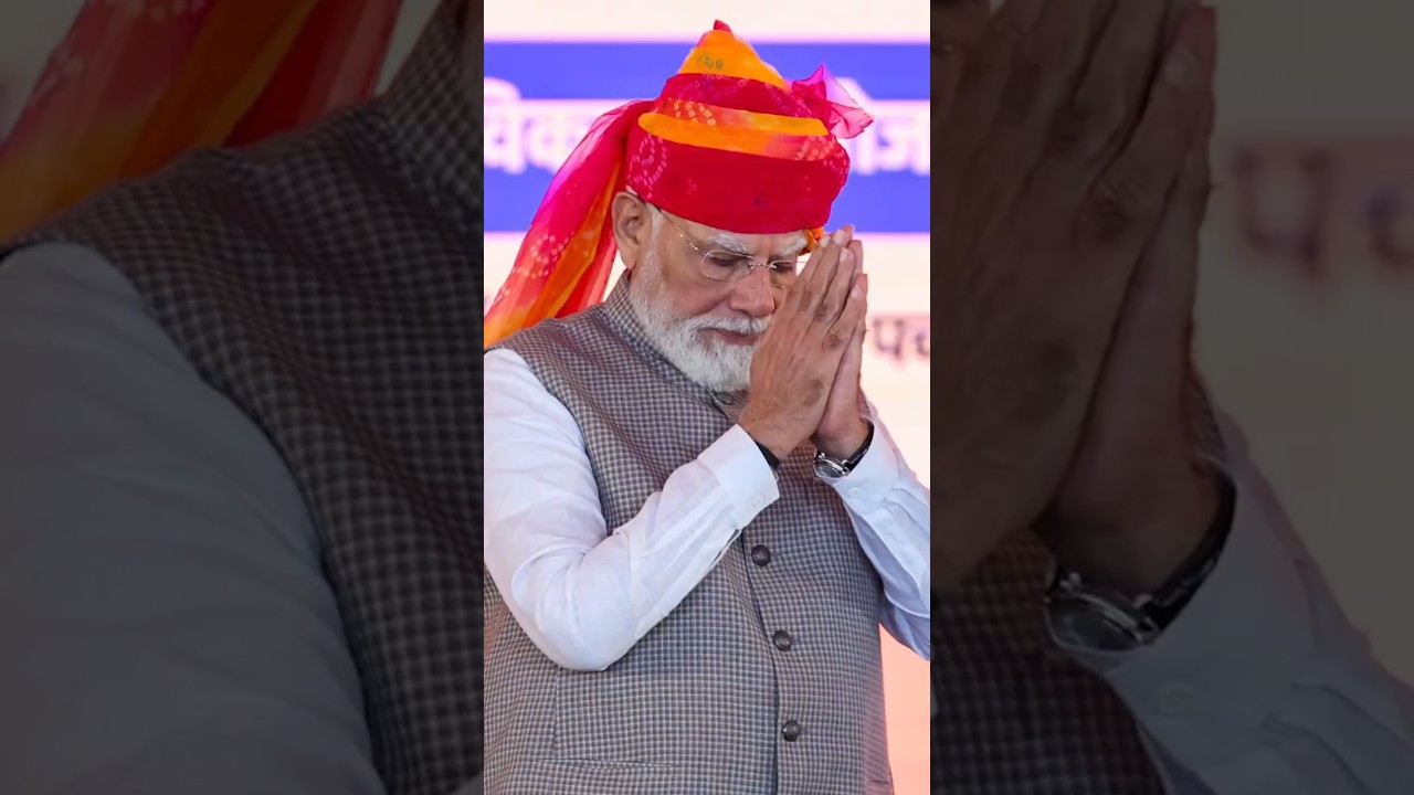 PM Modi gets a grand welcome in Balotra, Rajasthan | #shorts
