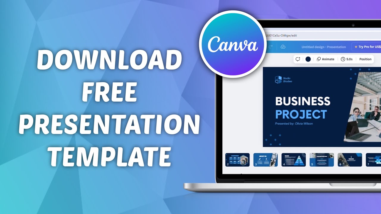 How to Download Free Presentation Template from Canva