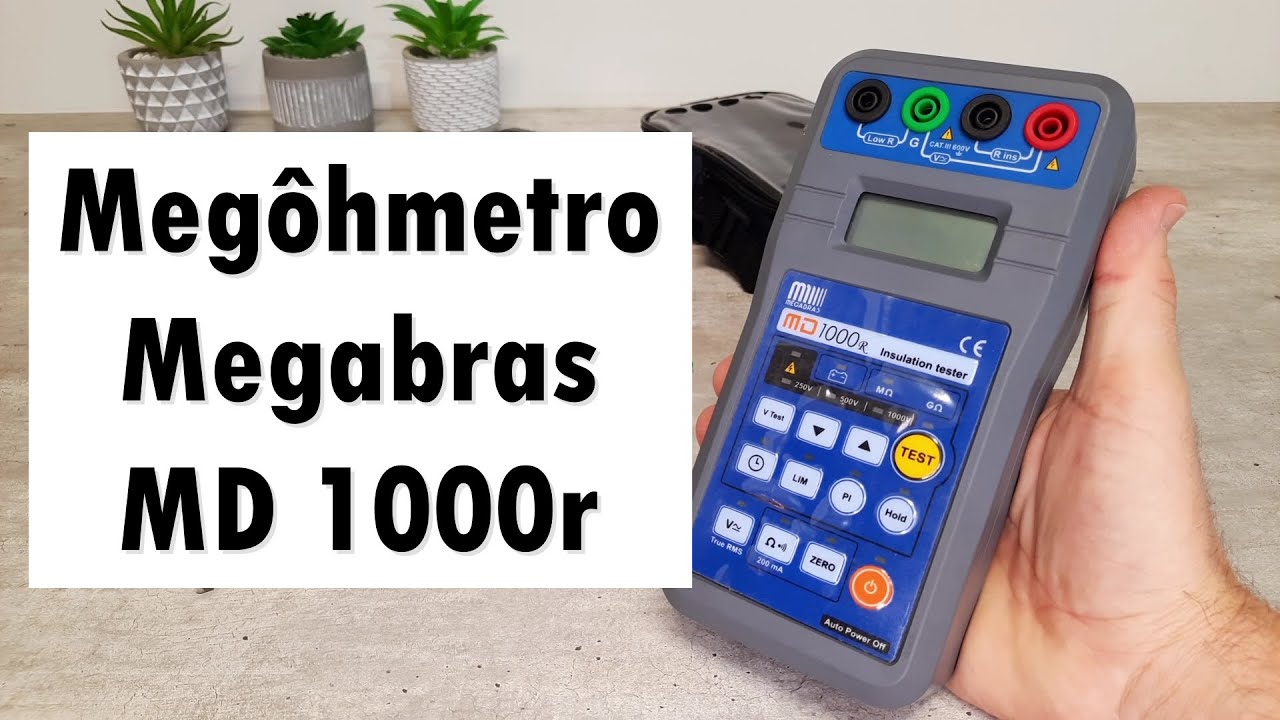 Megôhmetro Megabras, MD1000R.  Insulation Tester MD1000R  