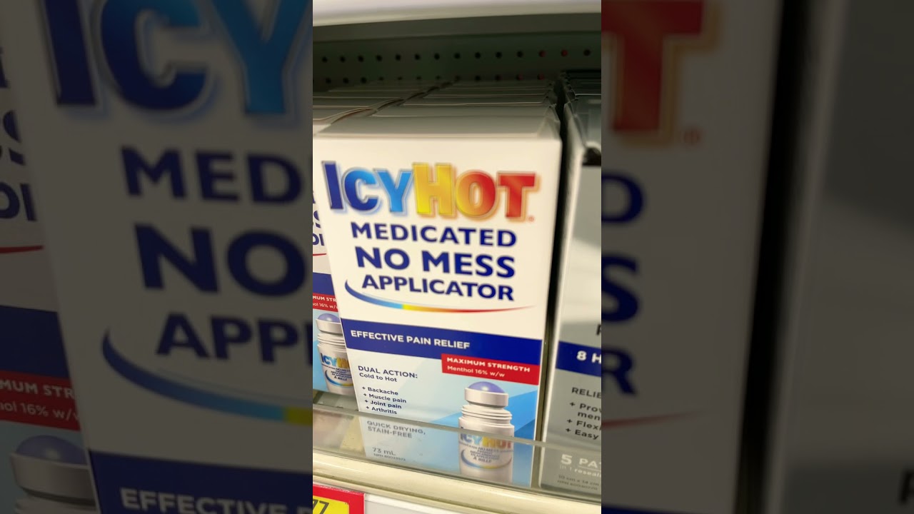 For back pain. Icy Hot timbre patch