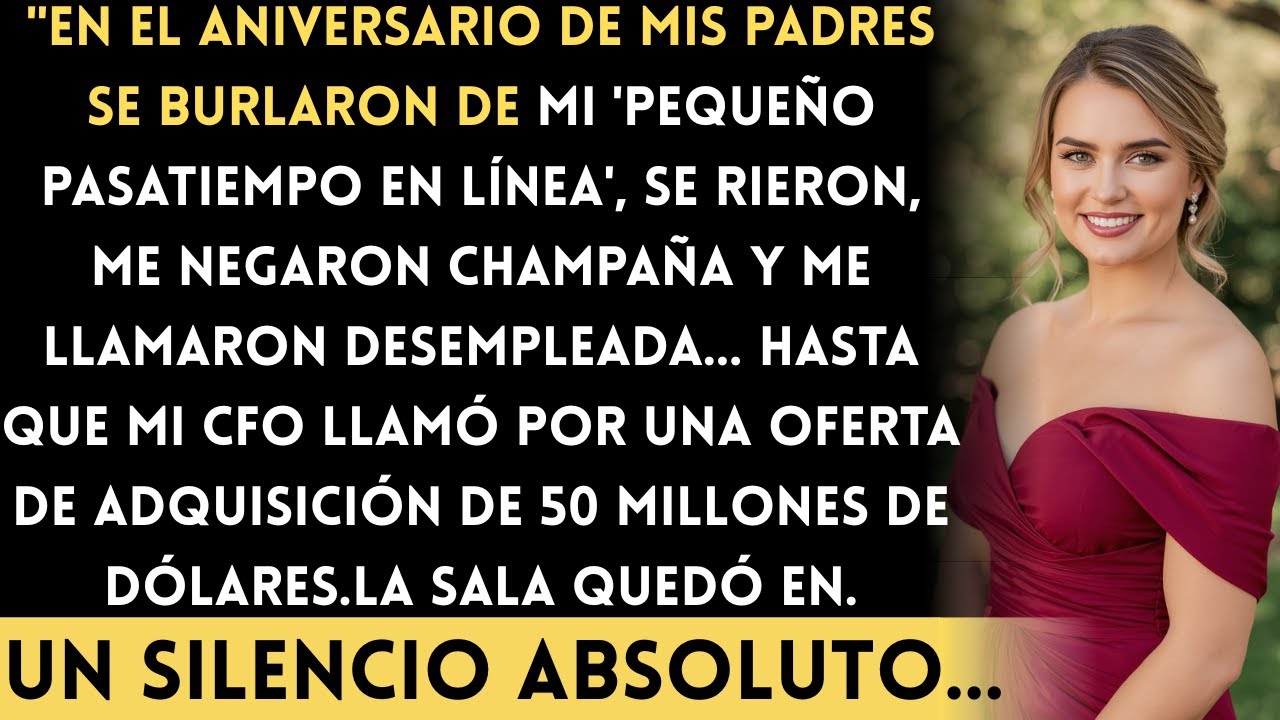 En el aniversario de mis padres se burlaron de mi 'pequeño negocio' — hasta que llamó mi CFO...