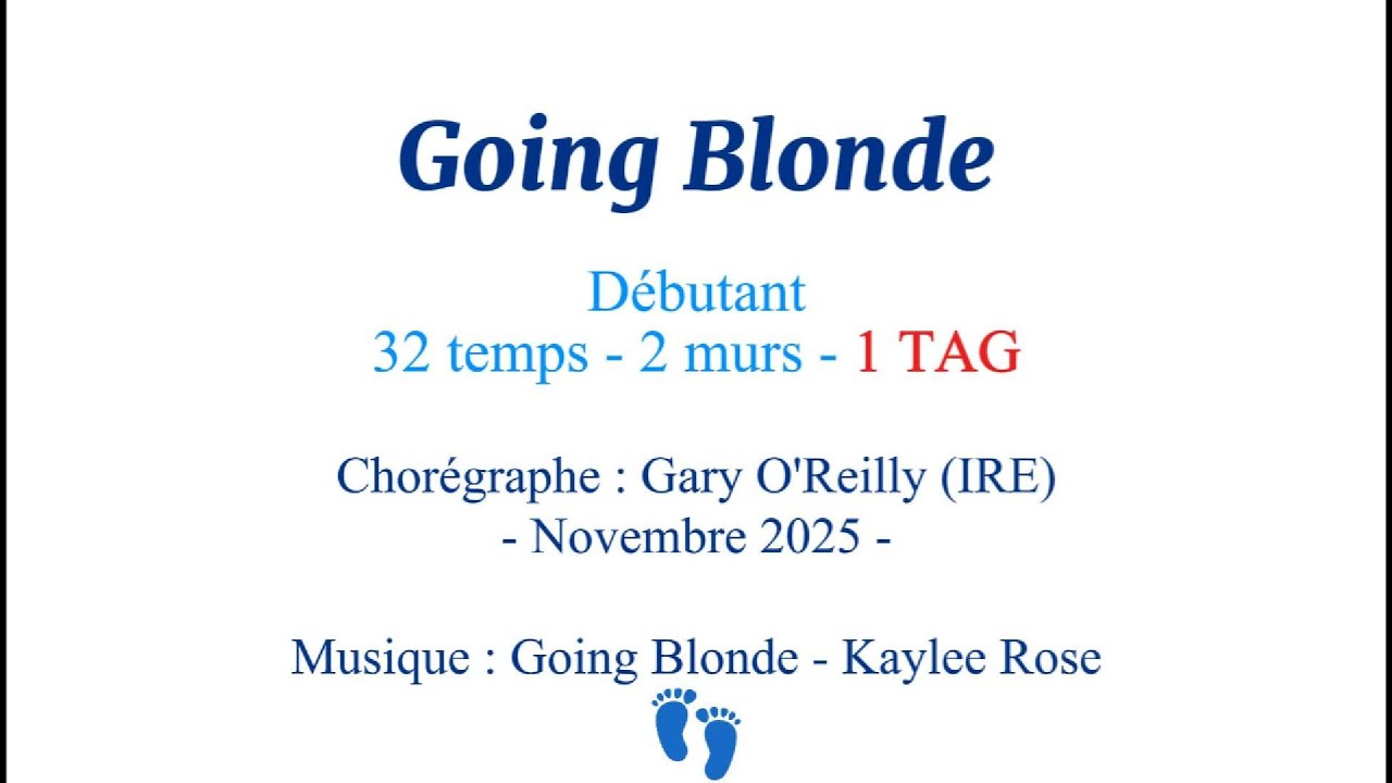 Going Blonde - Beginner LineDance (Gary O'Reilly) - Tutorial 1