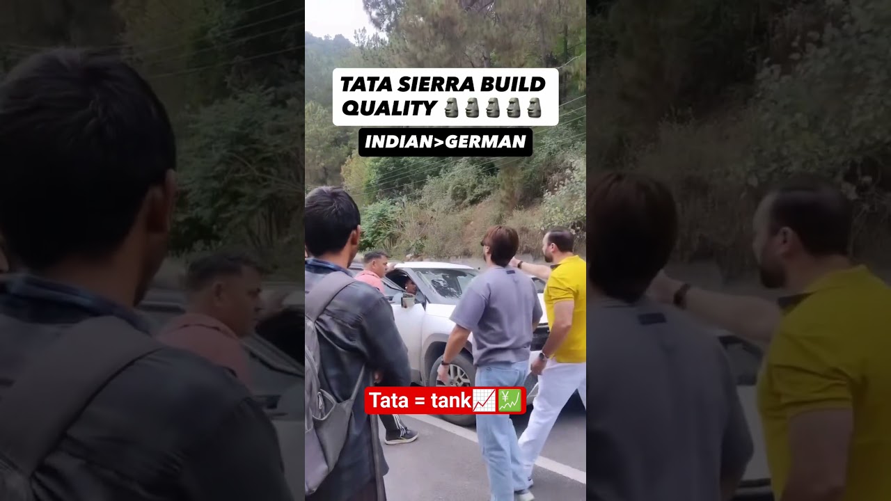 Tata = tank 📈 Tata Sierra crash with Audi again Tata proves its build quality 📈🫡 #tatasierra #sierra
