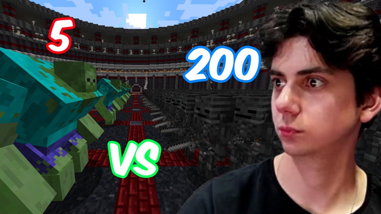 200 ვიზერ სკელეტონი VS 5 მუტანტი ზომბი!