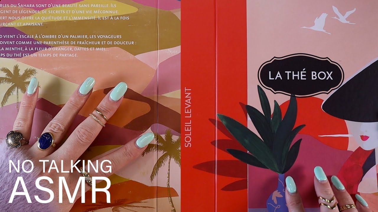 ASMR  Tea Box Cover Tracing, Tapping & Scratching (🎧 No Talking)