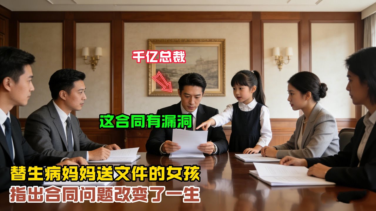 “这合同有漏洞！” 替生病妈妈送文件的女孩对千亿总裁说，总裁看完当场拍桌，做了个改变她一生的决定！#感人故事 #感人壹幕 #故事分享