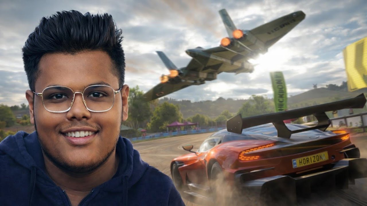 Racing with fighter Jet plane in forza horizon 4 || racing with fighter Jet