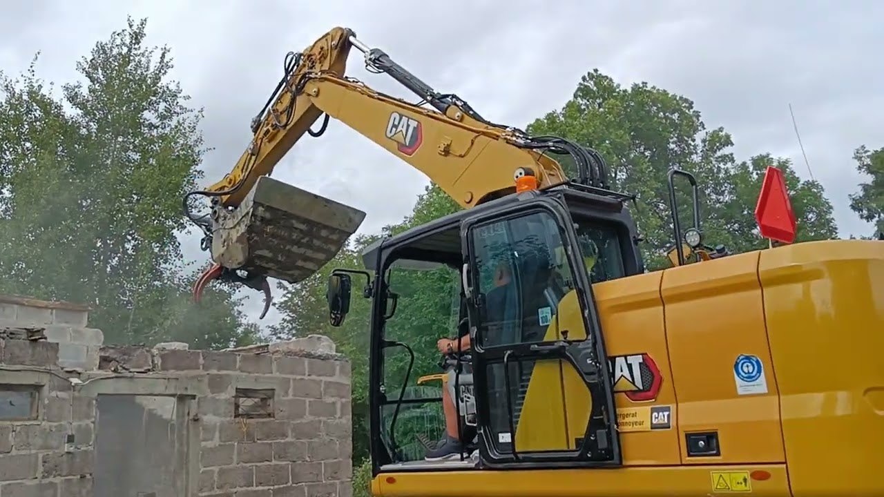 CAT M314  - wyburzanie chlewka  - II