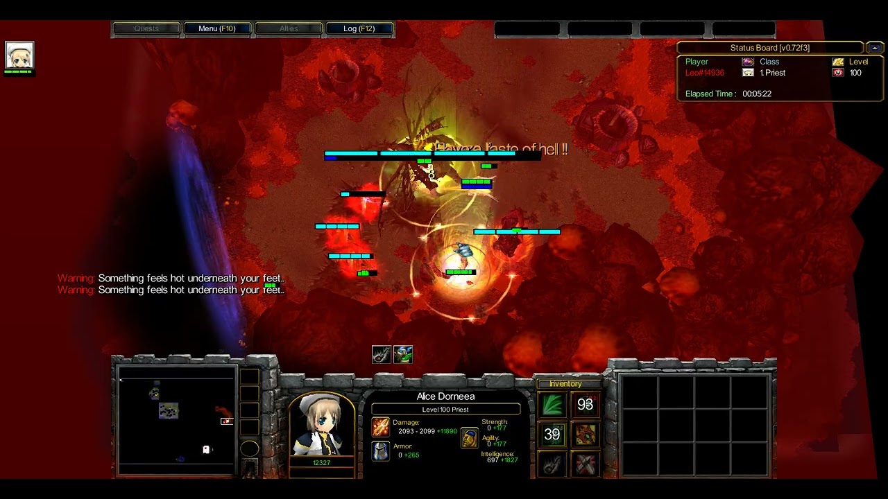 Warcraft III TWRPG - Priest VS Bone Dragon Boss