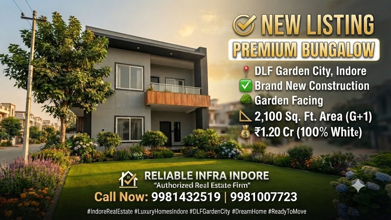 Luxury Bungalow for Sale in DLF Garden City, Indore | Ready-to-Move Investment | 1.20 Cr #indore 