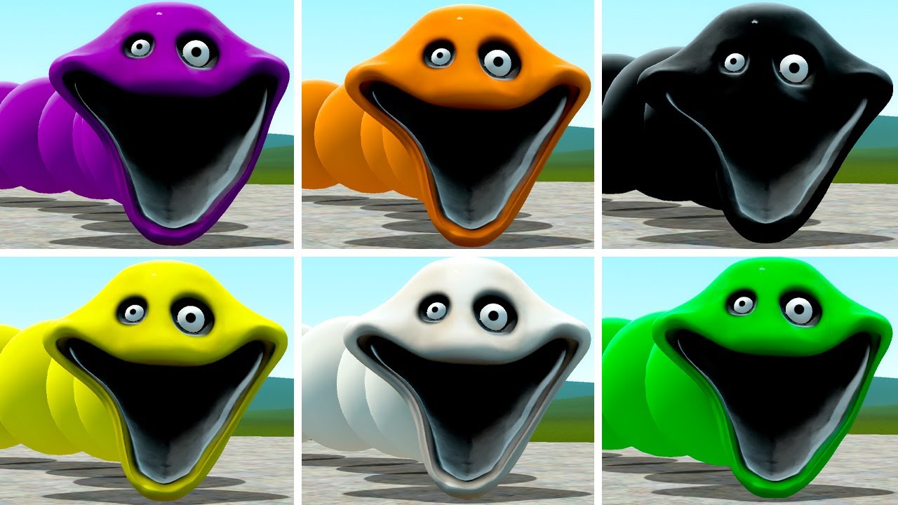 I BECAME ALL COLOR ROBLOX HUNGRY WORMS In Garry's Mod!