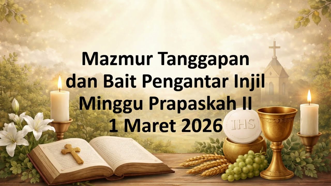 Mazmur Tanggapan Minggu, 1 Maret 2026 | Minggu Prapaskah II