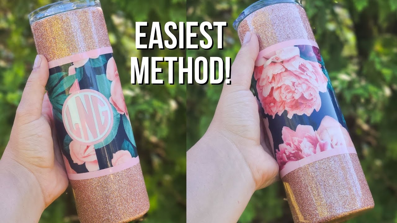 Scrapbook Paper Tumbler with CrystaLac Glitter Glue