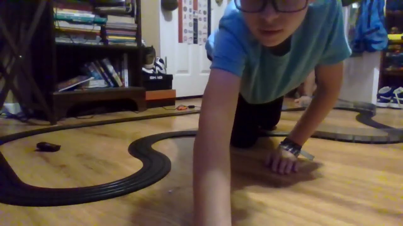 SLOT CARS! Playing with slot cars with my dad!