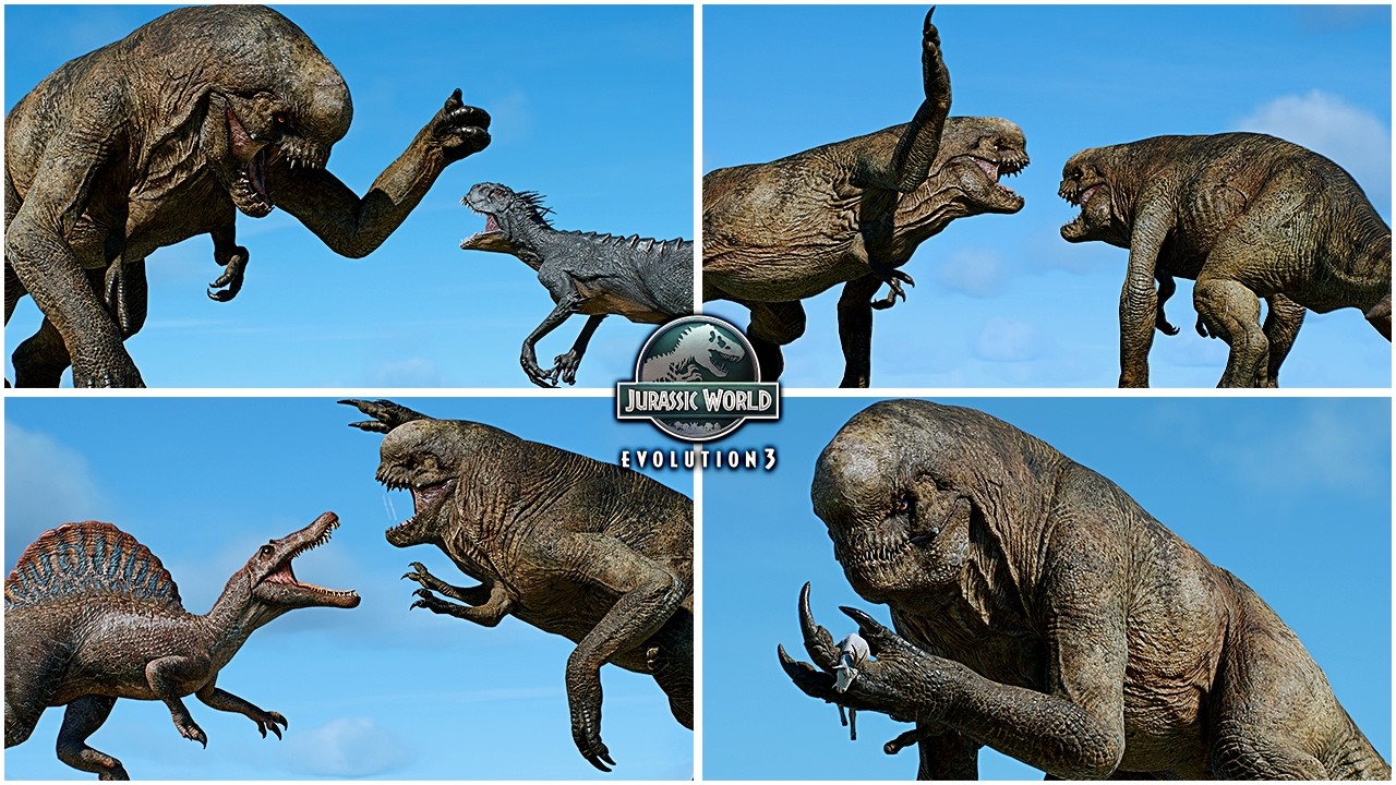 Distortus Rex ( D-REX ) All Abilities & Interactions Showcase in Jurassic World Evolution 3 - JWE