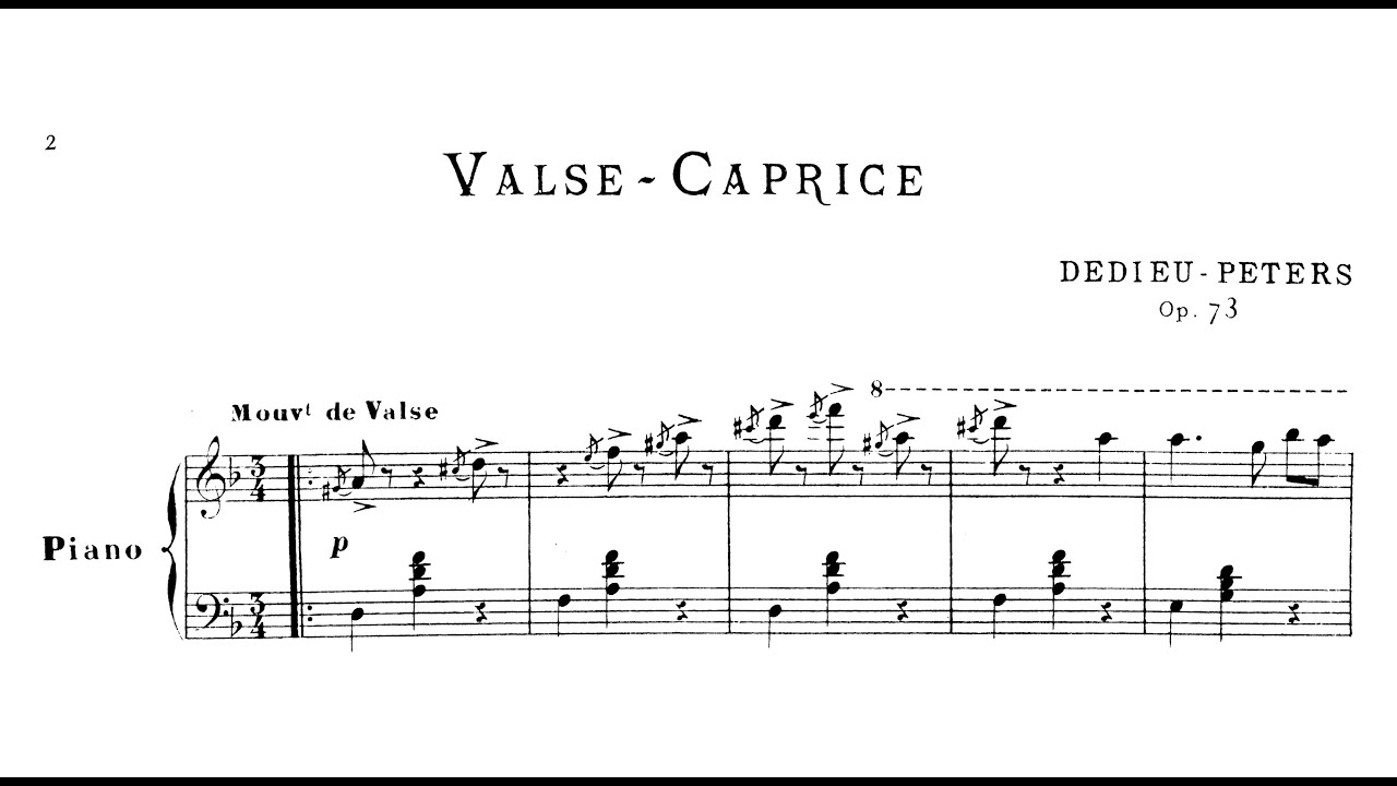 Paul Dedieu-Péters: Valse-Caprice, Op.73