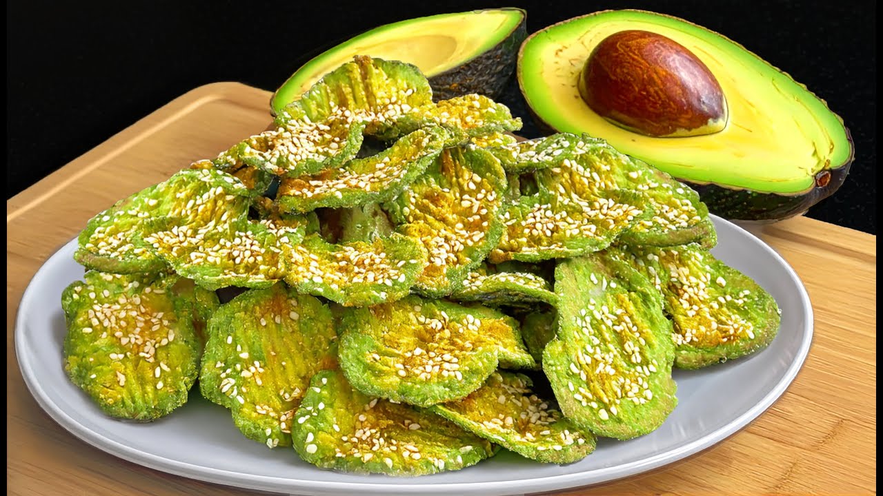 Nur 3 zutaten! Gesundes Keto-Avocado Chips in 5 Minuten!