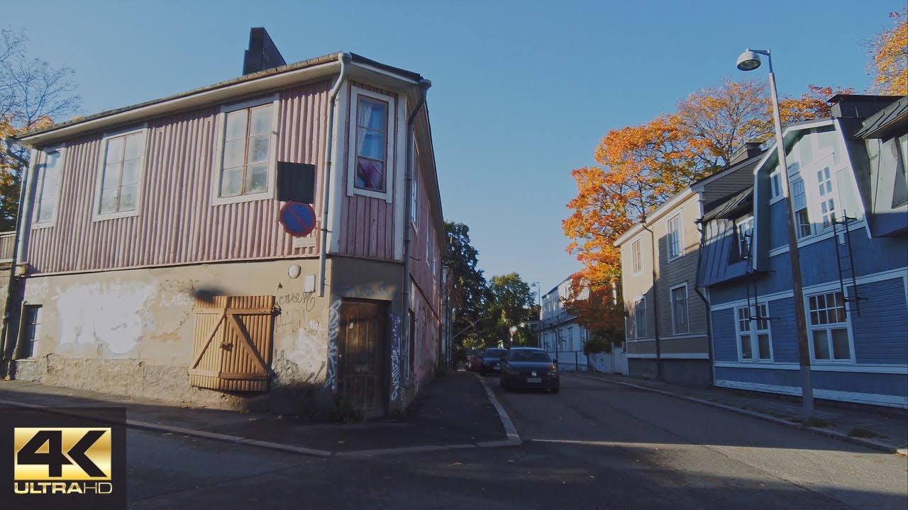 【4K】Vallila autumn walk-around , Helsinki 🍂