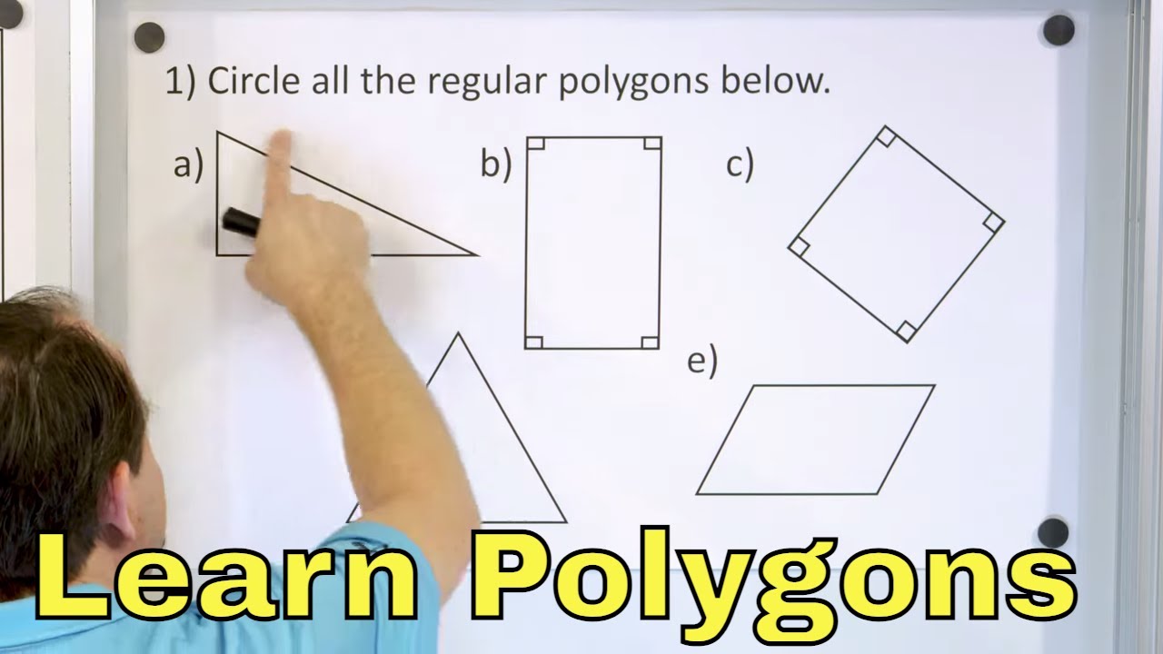 Learn Regular Polygons, Rhombus, Triangle, Parallelogram, Pentagon, Hexagon, Square - [5-9-3]