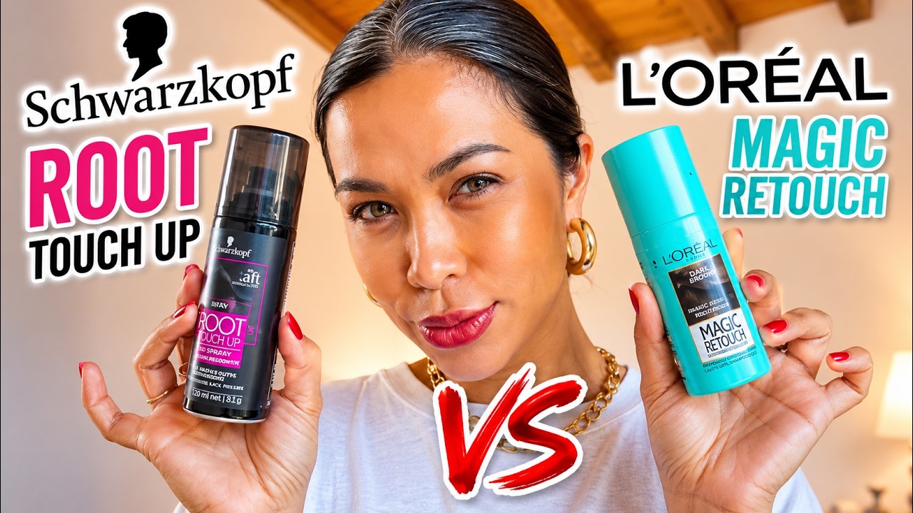 QUICK Root Touch-up for Grey Hair! L'Oréal Vs Schwarzkopf (Hair Spray)