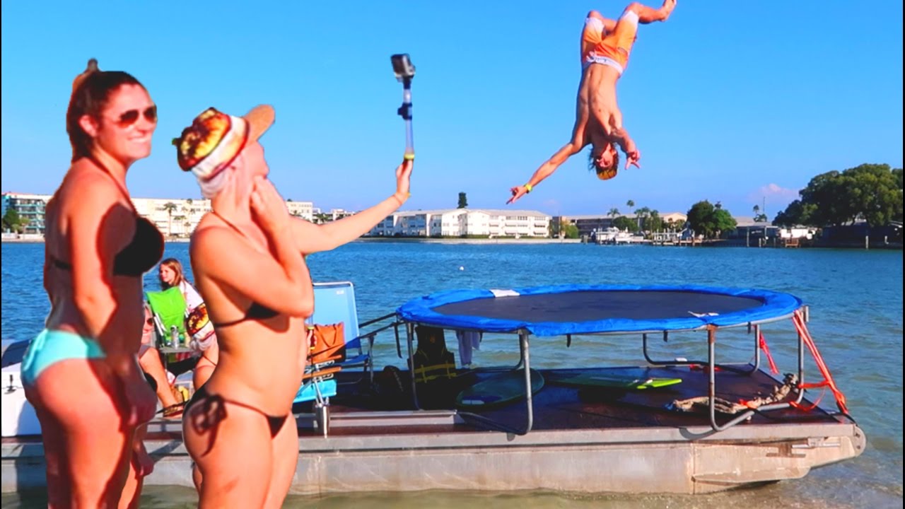 TRAMPOLINE ON A BOAT!!! | JOOGSQUAD PPJT