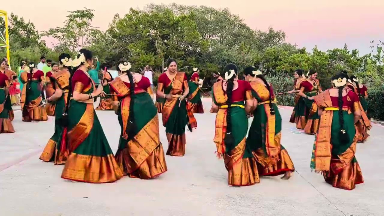 Kolatam during Navaratri Celebrations at HTSA #kolatam #navaratri #kanagarla #htsa #dussehra #green