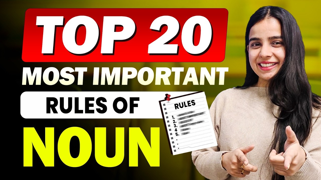 20 MOST IMPORTANT RULES OF NOUNS | CDS ENGLISH