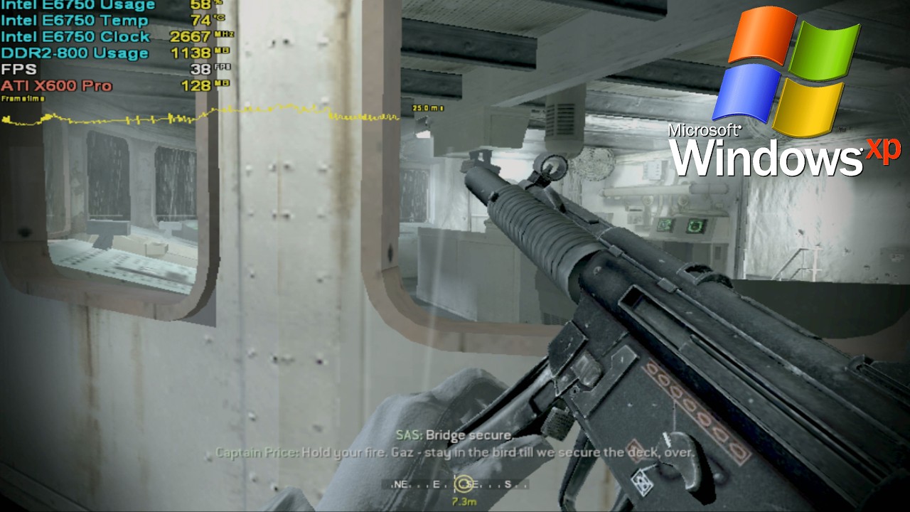 Игровой процесс Windows XP — Call Of Duty Modern Warfare