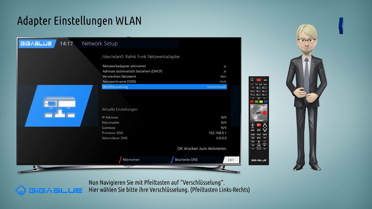 Gigablue WLan Einrichten