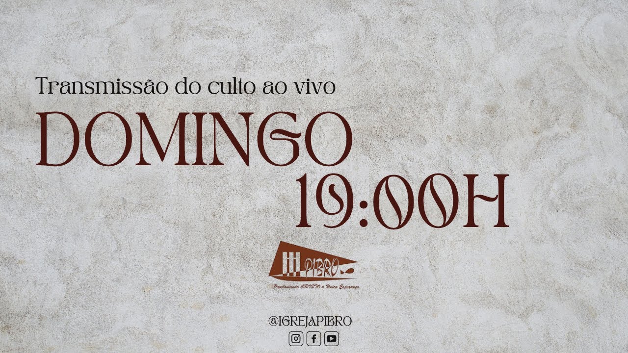 Culto Vespertino (ao vivo da PIBRO) 25-Janeiro-2026